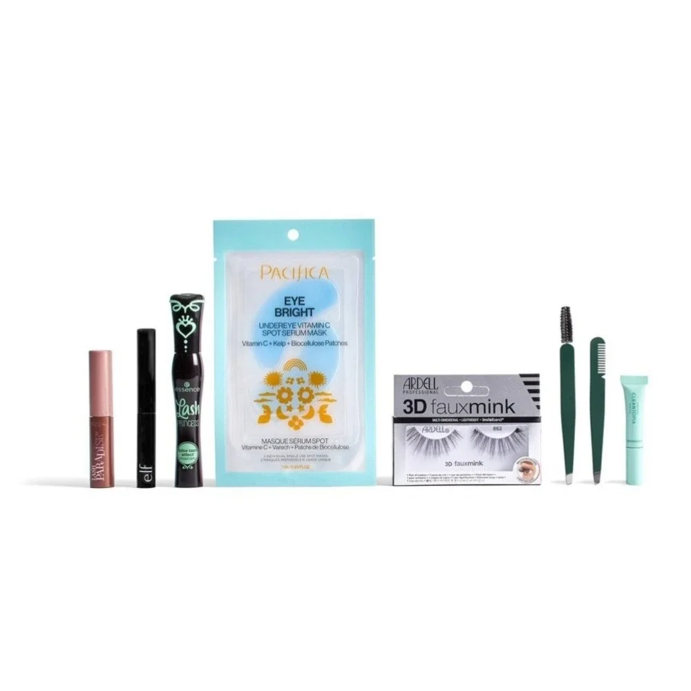 Eye Elegance Serum Mask, Mascara, Eyeliner, Tweezer Best of Eye Gift Set